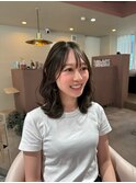 ミディアムレイヤー×くびれヘア