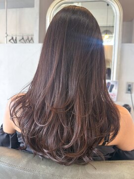 シェル 津山の手店(shel) 大人美人◎くびれヘア×韓国風レイヤーロングブラウンベージュ