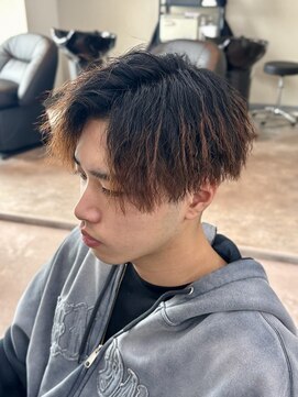 スウェル 稲毛店(Swell) MEN’S HAIR/ブルーブラック/フェザーパーマ/稲毛駅