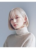 【韓国・ボブ】抜きっぱなしブロンド・ハイトーンボブ