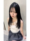 黒髪カタログ/オリーブグレー/ココアベージュ/小顔に見せるヘア
