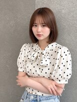 シー バイ ロンド 新宿(Sea by Lond)&nbsp;ワンホンレイヤ ー×ダークブルー[デジタルパーマ/ボブ/韓国]