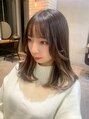 オーブ ヘアー イスト 浅草店(AUBE HAIR isto) グレージュカラーに太めハイライトでコントラストカラー