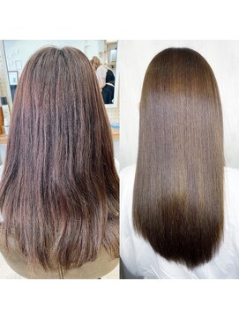 アンフィドットドゥルドゥ(AnFye.dueldo) ジュエリーシステム×LULUTr×縮毛矯正で艶髪ストレートヘア♪