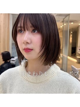 アフロートリノ(AFLOAT Leino) 【修】20代30代40代◎透明感カラー×韓国切りぱなしボブ