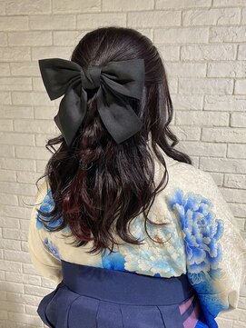 ゼンコー キチジョウジ シェール(ZENKO KICHIJOJI chere) ハーフアップアレンジ/卒業式/袴着付け