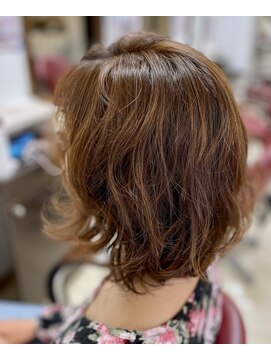 ヘアー マインド(hair MIND) パーマ生かしたミディアムボブ