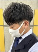 ツイストスパイラルパーママッシュメンズパーマ波巻きパーマ