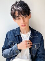 メンズ小顔ヘア/メンズカット/メンズパーマ/メンズ束感/波巻き