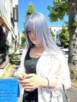 チャプター 問屋町(chapter)&nbsp;ホワイトブルーグレージュレイヤーカットケアブリーチ岡山問屋町