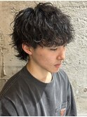 波巻きパーマツイストスパイラルパーママッシュメンズパーマ