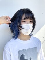カリーナコークス 原宿 渋谷(Carina COKETH) ブルー/インナーカラー/ダブルカラー/レイヤーカット/オージュア