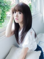 モニカ 横須賀中央店(Monica)&nbsp;デザインカラー/シルキーベージュ/グレージュカラー/斜めバング