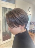 横浜★センターパートのチャコールグレー