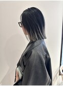 YOKE 切りっぱなしボブ外ハネボブバレイヤージュアッシュグレー