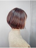 ツヤボブ/ボブ/グレージュマロンカラー30代40代50代202404