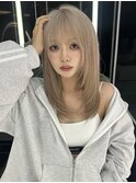 抜きっぱなしブロンドハイトーンインナーレイヤーカットウルフ