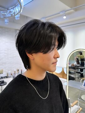 アレアル 広島並木通り店(ALEAR) センターパート/毛流れパーマ/ニュアンスパーマ