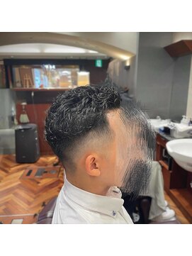 フェード*オールバックパーマ