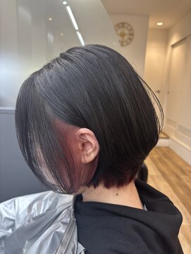 スペラヘアー 船橋店(SpeRa hair) イヤリングカラー×マゼンタピンク×ショートグラボブ