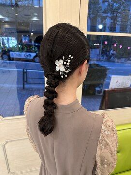エクリフルール(equri fleur) 【目黒】編みおろしアレンジ#お呼ばれヘア#結婚式ヘア#雅叙園
