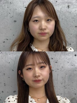 ビューブルー 亀戸錦糸町(VIEW BLUE) 美髪カールシアーカラーピンクブラウンエアリーロングセミディ