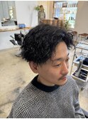 ブルーブラック/スペインカール/スパイキーショート/守谷