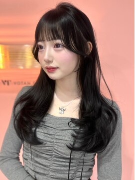 ボタン シブヤ(VOTAN SHIBUYA) コリアンブラック/グレージュ/韓国ヘア/渋谷/レイヤー/顔まわり
