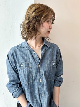 カシェル(cashel) ブリーチなしのダブルカラー　ベージュ