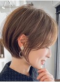 大人ショートボブ 20代30代40代ヘア 小顔 大阪