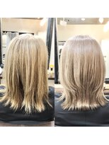 エトネ ヘアーサロン 仙台駅前(eTONe hair salon) 【大人女性】ミルクティーベージュ×くびれレイヤー