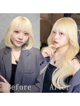 ARビューティー ギンザ(AR Beauty Ginza) ホワイトブロンド#シールエクステ#くびれヘア#ヨシンモリ#銀座