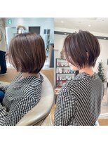 30代40代50代白髪ぼかし髪型白髪染め面長似合わせ【安野】