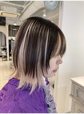 アンブレラカラー×ウルフカットの個性的スタイル赤羽美容室