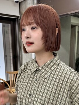 ガーデン 渋谷(GARDEN) ミニボブ　タッセルボブ　フェイスレイヤー　オレンジベージュ