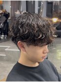 波巻きパーマ