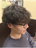 6ミリツーブロック×波巻きパーマ