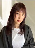 ナチュラルレイヤー/顔まわりレイヤー/ストレートヘア/小顔ヘア