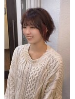 クオート(quoit)&nbsp;顔周りレイヤー　前髪あり　春夏カラー　レイヤードボブ　高原