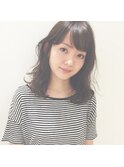 ☆斜め前髪のハニーミディアムロブ 表参道Cocoon ACO☆