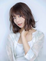 オースト ヘアー ステラ 新宿店(Aust hair Stella)&nbsp;前髪にこだわるゆるふわロブ×イルミナフォギーベージュ　K