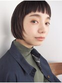 大人可愛い/ココアベージュ/グレージュカラー/ボブウルフ/黒髪