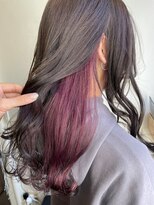 エンレイ(enRei)&nbsp;大人かわいいダークチョコレートインナーカラーレッドラズベリー