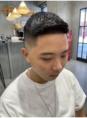 バーバー ツーブロック/刈り上げ/アップバング/フェード