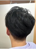 ツーブロックスマートマッシュ ショート ビジネスマン 学生 黒髪