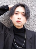センターパート/黒髪/束感/ツーブロック