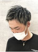 ハイライト/メッシュ/ホワイトメッシュ/メンズパーマ