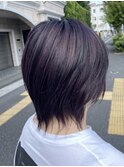 紫カラー ケアブリーチ 韓国 暗めカラー ラベンダー20代30代40代