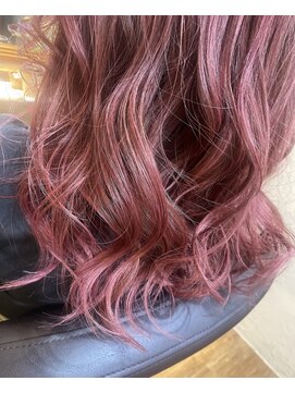 シェルビー 新宿(SHELBe) ローズピンク×ココアベージュ[新宿/ヘッドスパ/白髪ぼかし]