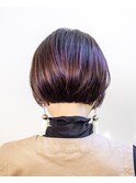 ショートボブ#ブリーチなし#ショートカット#ダメージレスカラー
